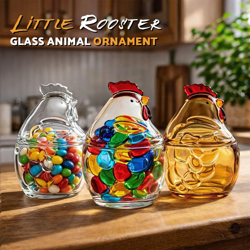 🐔Little Rooster Glass Animal Ornament