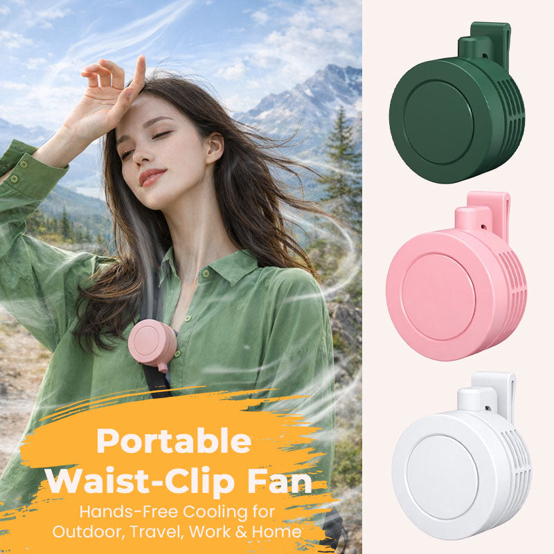 🔥Hands-Free Waist Clip Fan • Stay Cool Anywhere, Anytime