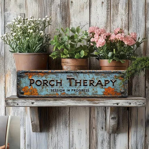 ✨Country-style "Porch Healing" Metal Sign