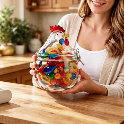 🐔Little Rooster Glass Animal Ornament