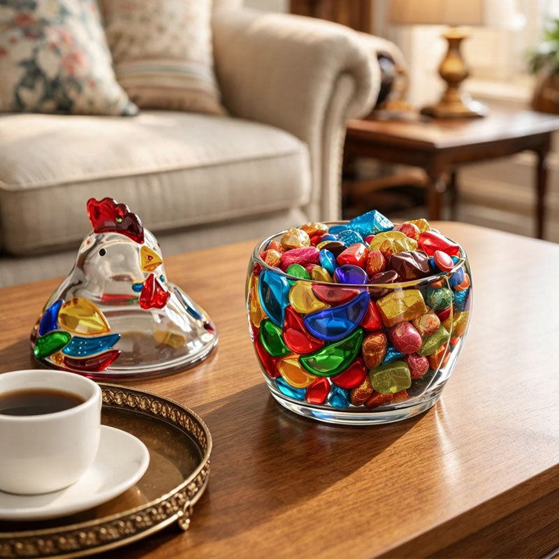 🐔Little Rooster Glass Animal Ornament