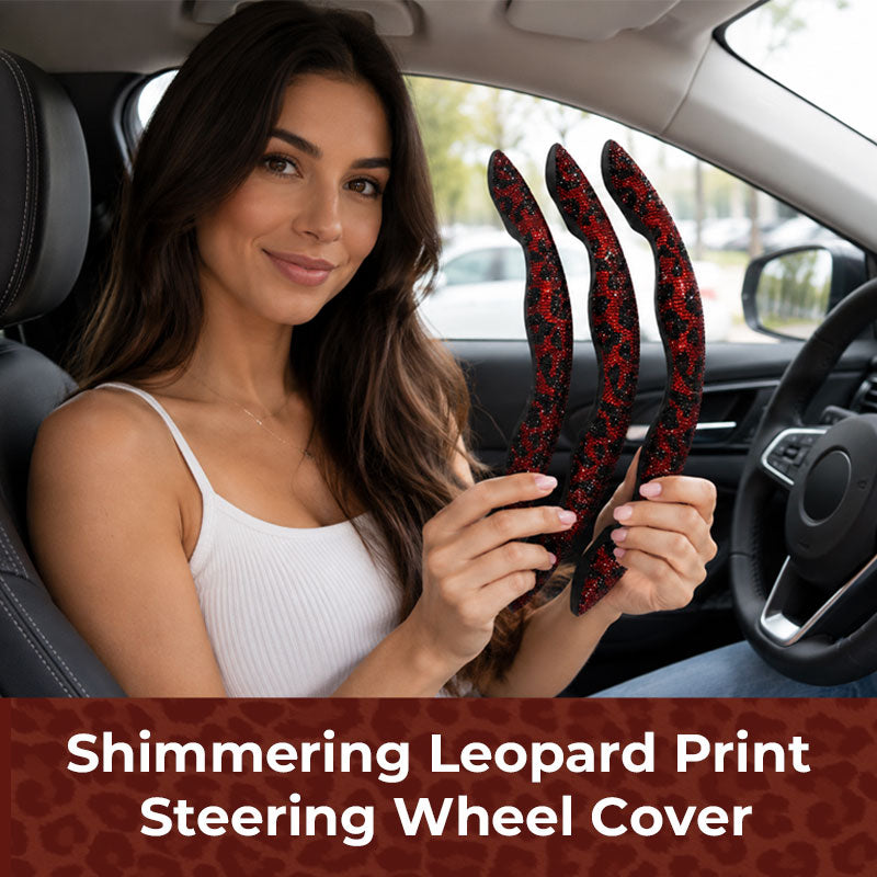 ✨ Leopard Sparkle Steering Wheel Cover 🐆