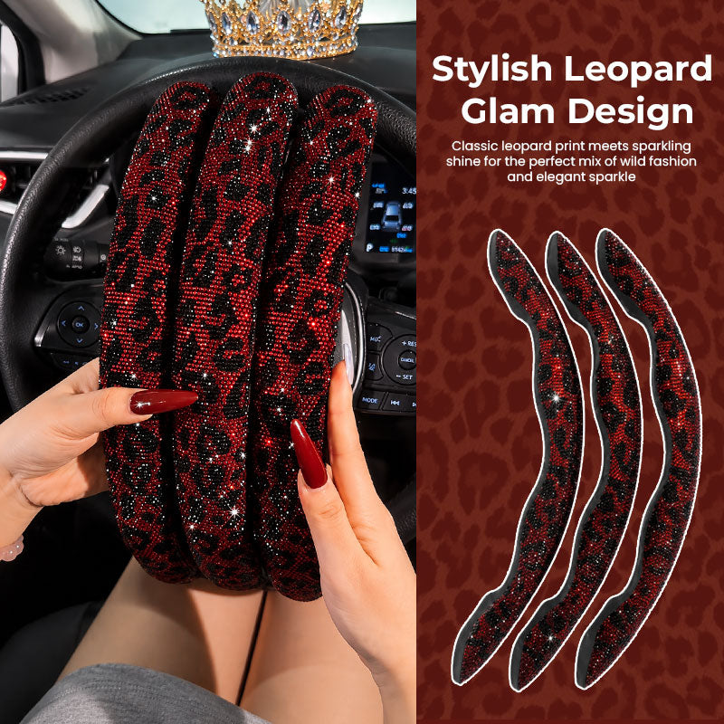 ✨ Leopard Sparkle Steering Wheel Cover 🐆
