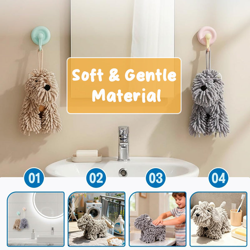 🐶Cute Dog Hand Towel – Ultra Absorbent Hanging Microfiber Drying Towe
