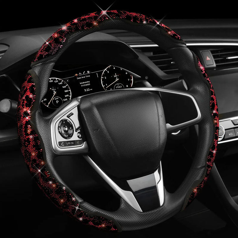 ✨ Leopard Sparkle Steering Wheel Cover 🐆