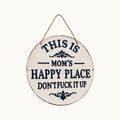 🏡 Mom’s Happy Place Sign – Funny Rustic Home Decor 😂