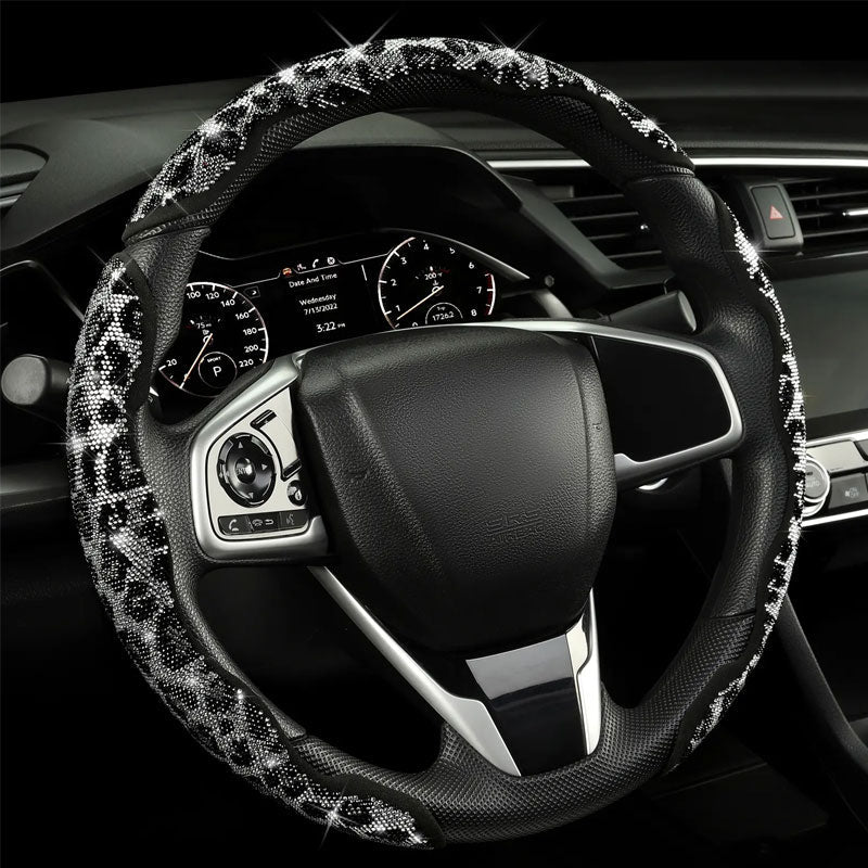 ✨ Leopard Sparkle Steering Wheel Cover 🐆